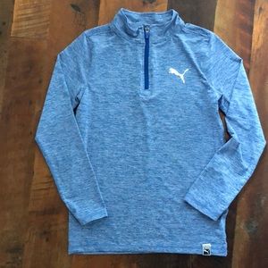 Boys Puma Blue Long Sleeve Shirt, Size Medium, Perfect Condition, NWOT